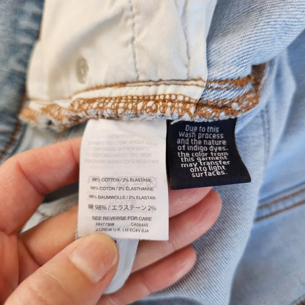 J. Crew Slim Broken In Boyfriend Jeans Light Wash Denim Women's 31